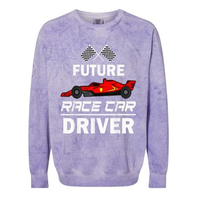 Funny Future Race Car Driver Racing Colorblast Crewneck Sweatshirt