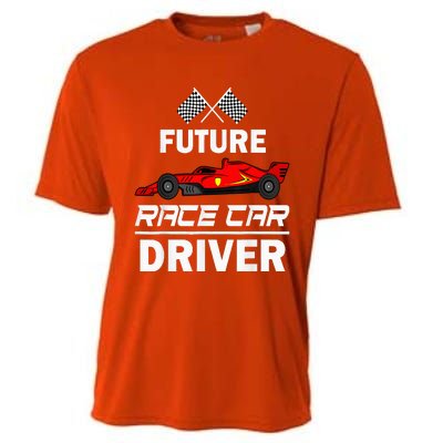 Funny Future Race Car Driver Racing Cooling Performance Crew T-Shirt