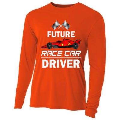 Funny Future Race Car Driver Racing Cooling Performance Long Sleeve Crew