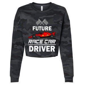 Funny Future Race Car Driver Racing Cropped Pullover Crew