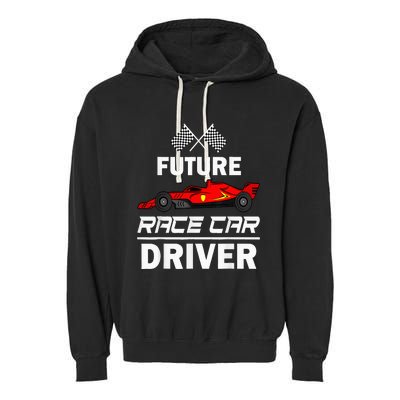 Funny Future Race Car Driver Racing Garment-Dyed Fleece Hoodie