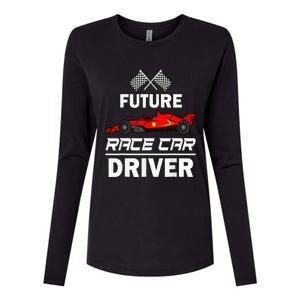 Funny Future Race Car Driver Racing Womens Cotton Relaxed Long Sleeve T-Shirt