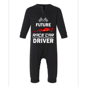 Funny Future Race Car Driver Racing Infant Fleece One Piece