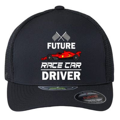 Funny Future Race Car Driver Racing Flexfit Unipanel Trucker Cap