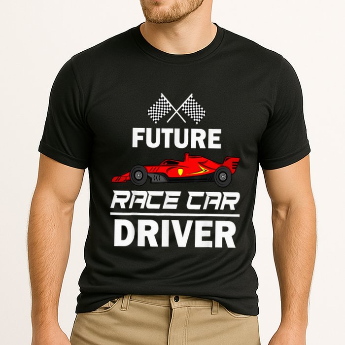 Funny Future Race Car Driver Racing Cooling Performance Crew T-Shirt