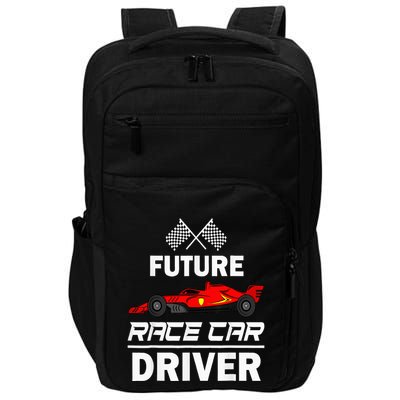 Funny Future Race Car Driver Racing Impact Tech Backpack