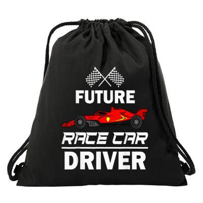 Funny Future Race Car Driver Racing Drawstring Bag