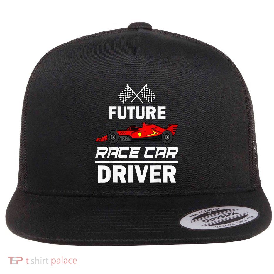 Funny Future Race Car Driver Racing Flatbill Hat
