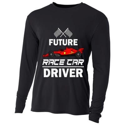 Funny Future Race Car Driver Racing Cooling Performance Long Sleeve Crew