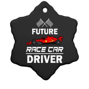 Funny Future Race Car Driver Racing Ceramic Star Ornament