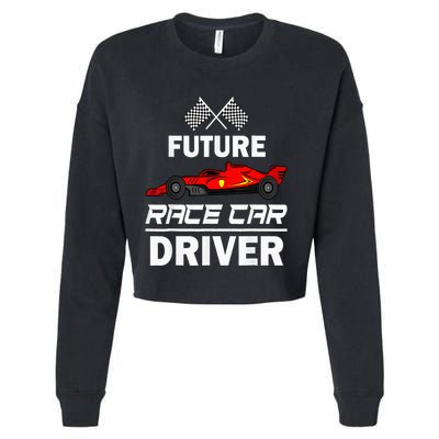 Funny Future Race Car Driver Racing Cropped Pullover Crew