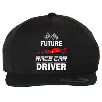 Funny Future Race Car Driver Racing Wool Snapback Cap