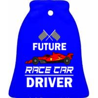 Funny Future Race Car Driver Racing Ceramic Bell Ornament