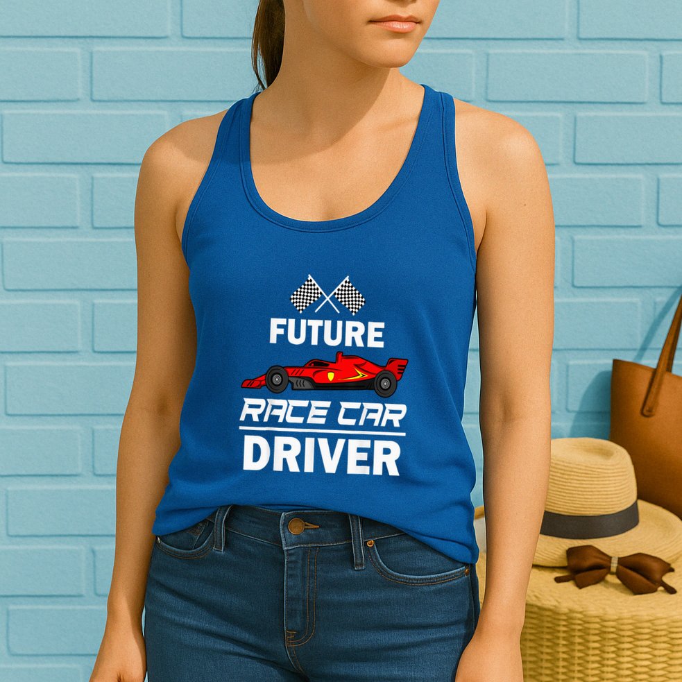Funny Future Race Car Driver Racing Womens Tank Top