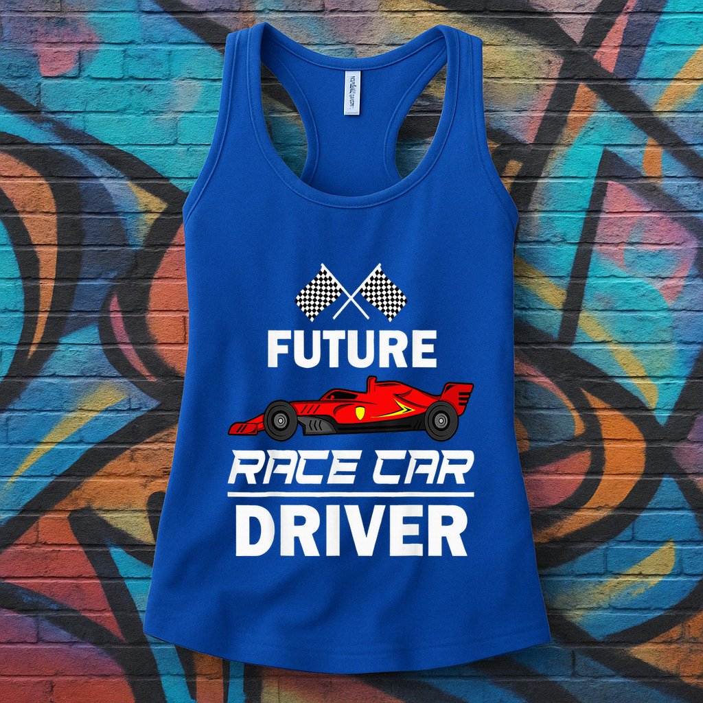 Funny Future Race Car Driver Racing Womens Tank Top