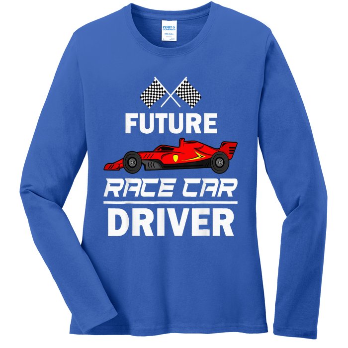 Funny Future Race Car Driver Racing Ladies Long Sleeve Shirt