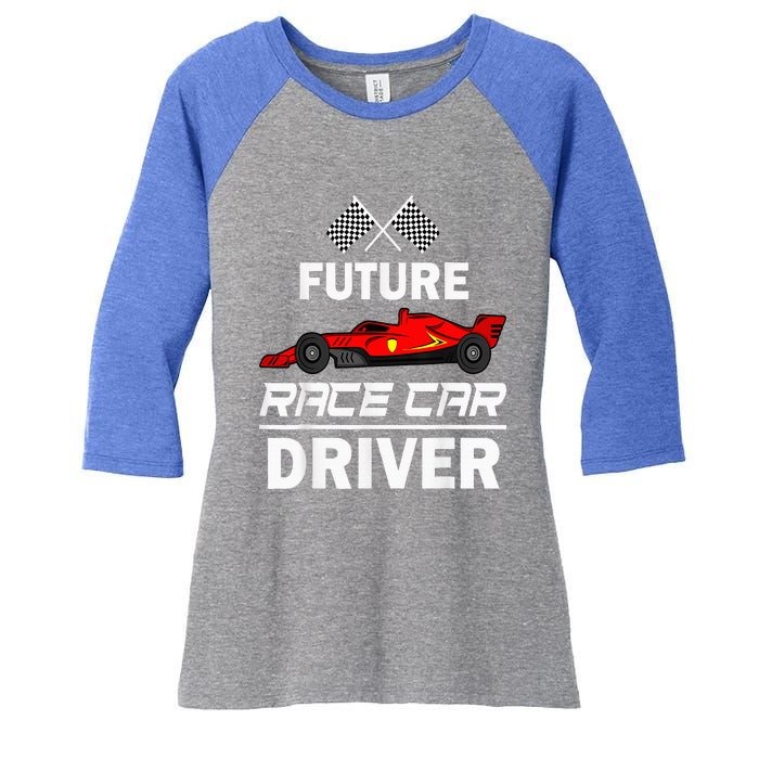 Funny Future Race Car Driver Racing Women's Tri-Blend 3/4-Sleeve Raglan Shirt