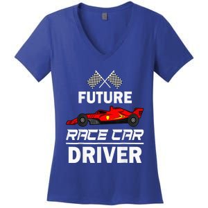 Funny Future Race Car Driver Racing Women's V-Neck T-Shirt