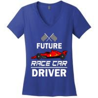 Funny Future Race Car Driver Racing Women's V-Neck T-Shirt