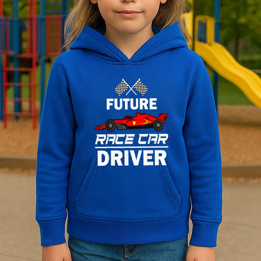 Funny Future Race Car Driver Racing Kids Hoodie