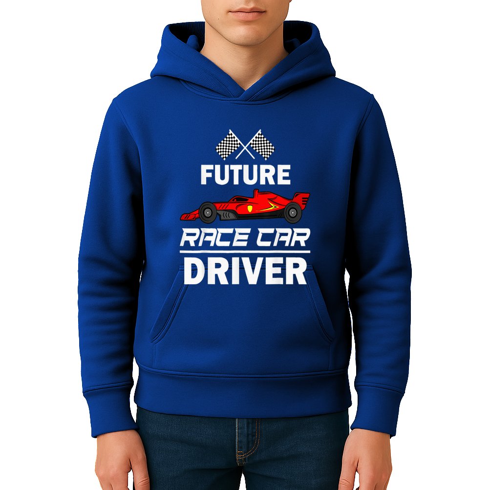 Funny Future Race Car Driver Racing Kids Hoodie