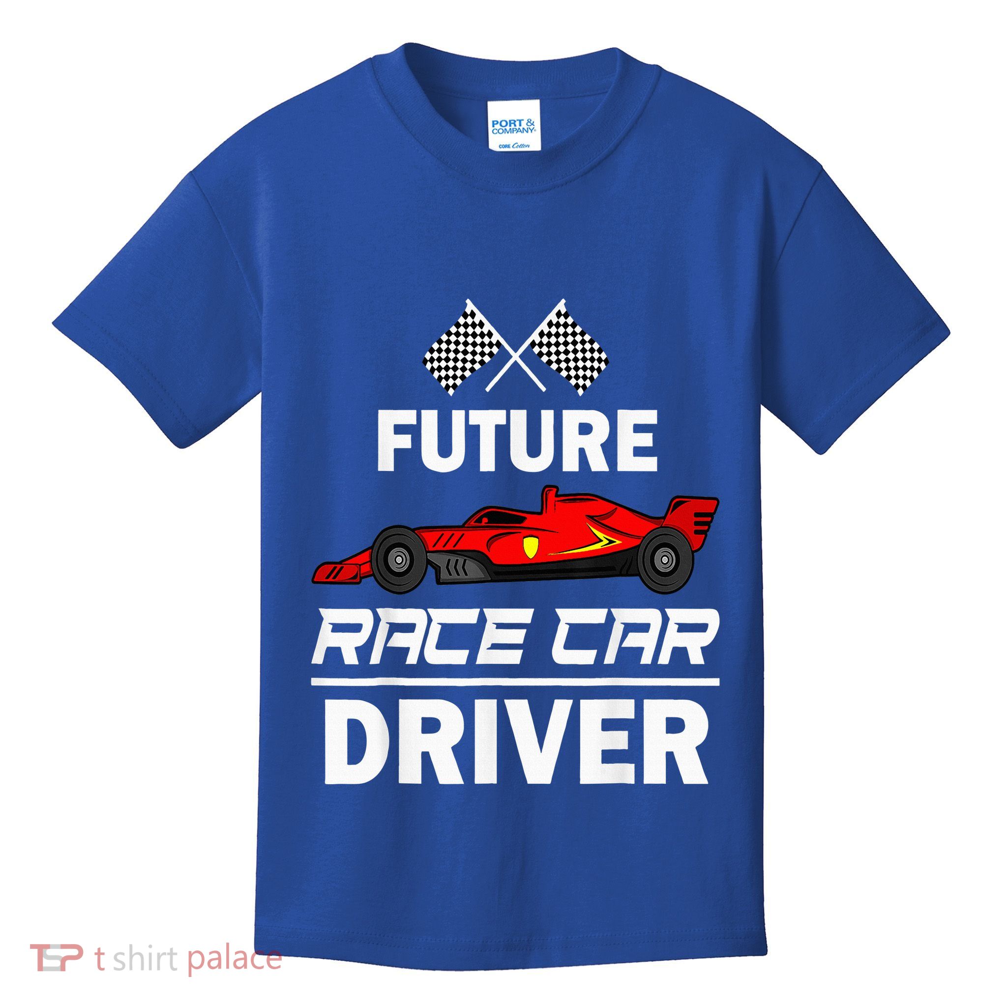 Funny Future Race Car Driver Racing Kids T-Shirt