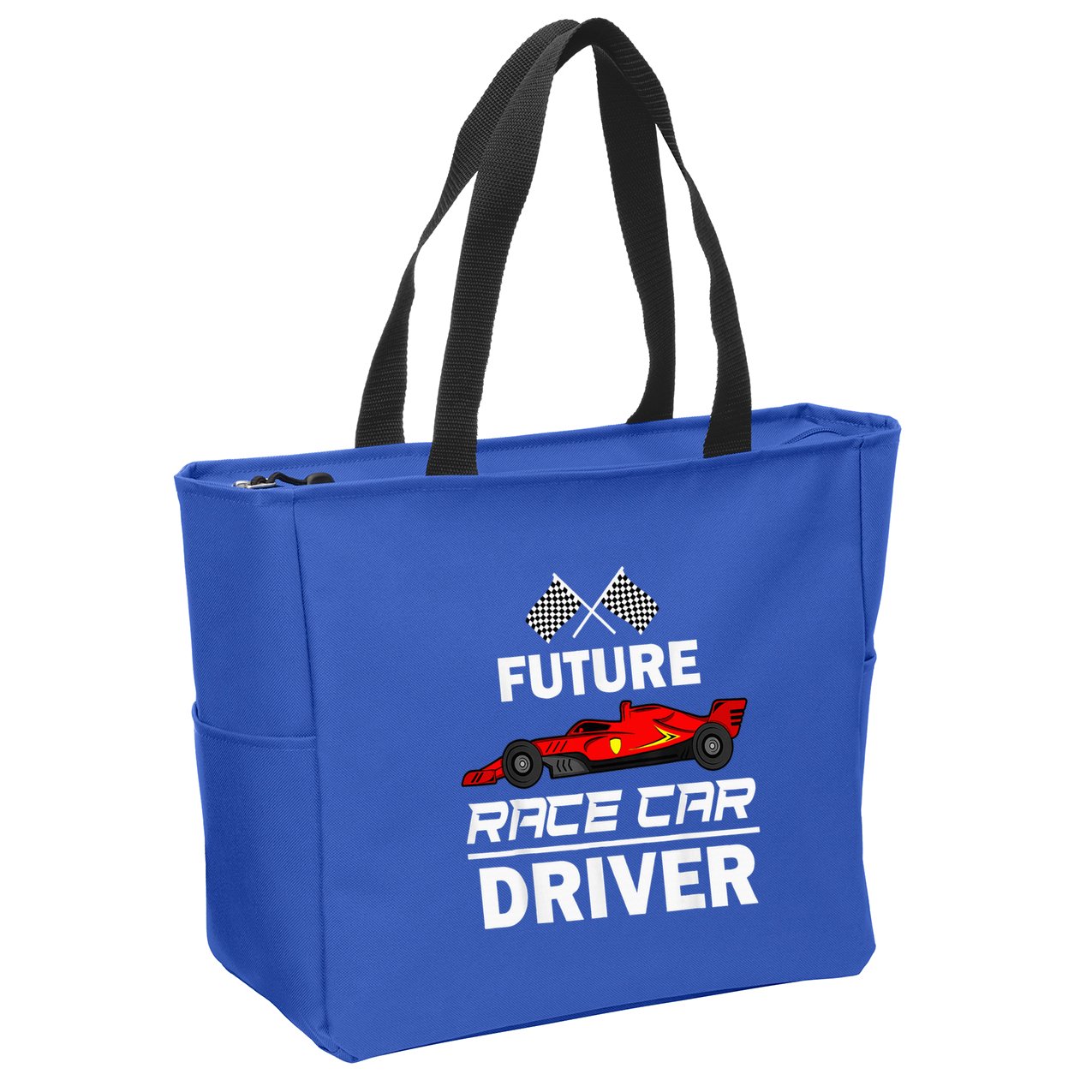 Funny Future Race Car Driver Racing Zip Tote Bag