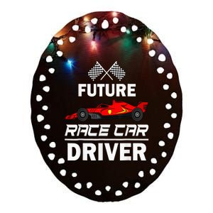 Funny Future Race Car Driver Racing Ceramic Oval Ornament