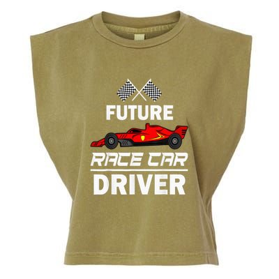 Funny Future Race Car Driver Racing Garment-Dyed Women's Muscle Tee