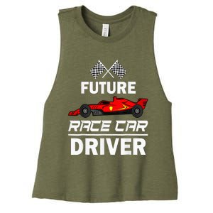 Funny Future Race Car Driver Racing Women's Racerback Cropped Tank