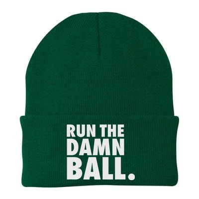 Funny Football Running Back Gift Run The Damn Ball Knit Cap Winter Beanie