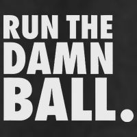 Funny Football Running Back Gift Run The Damn Ball 7 Panel Mesh Trucker Snapback Hat