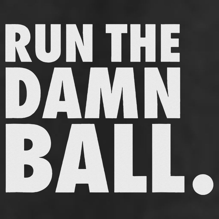 Funny Football Running Back Gift Run The Damn Ball 7 Panel Mesh Trucker Snapback Hat