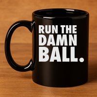 Funny Football Running Back Gift Run The Damn Ball 11oz C Handle Ceramic Mug