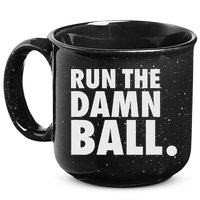 Funny Football Running Back Gift Run The Damn Ball 15oz Campfire Ceramic Mug