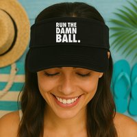 Funny Football Running Back Gift Run The Damn Ball Visor