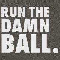 Funny Football Running Back Gift Run The Damn Ball Cotton Canvas Backpack