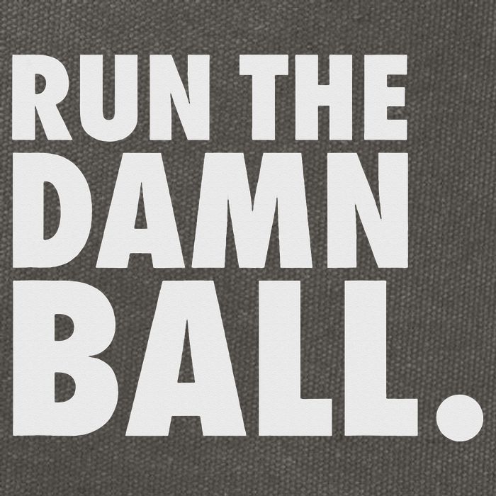 Funny Football Running Back Gift Run The Damn Ball Cotton Canvas Backpack