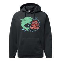 Funny Fishing Rod Fish - Fisherman Performance Fleece Hoodie