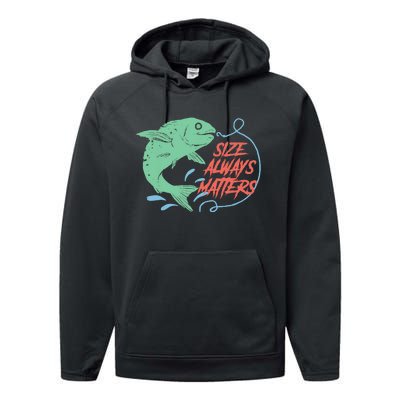 Funny Fishing Rod Fish - Fisherman Performance Fleece Hoodie