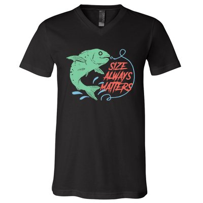 Funny Fishing Rod Fish - Fisherman V-Neck T-Shirt