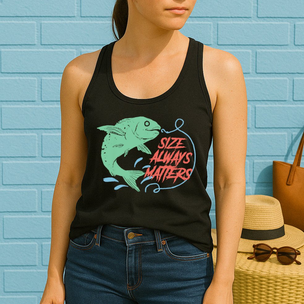 Funny Fishing Rod Fish - Fisherman Womens Tank Top