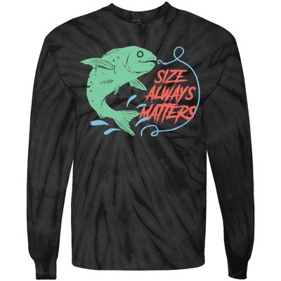 Funny Fishing Rod Fish - Fisherman Tie-Dye Long Sleeve Shirt