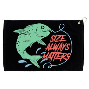 Funny Fishing Rod Fish - Fisherman Grommeted Golf Towel