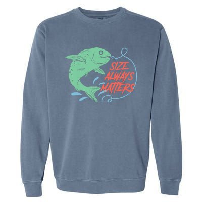 Funny Fishing Rod Fish - Fisherman Garment-Dyed Sweatshirt