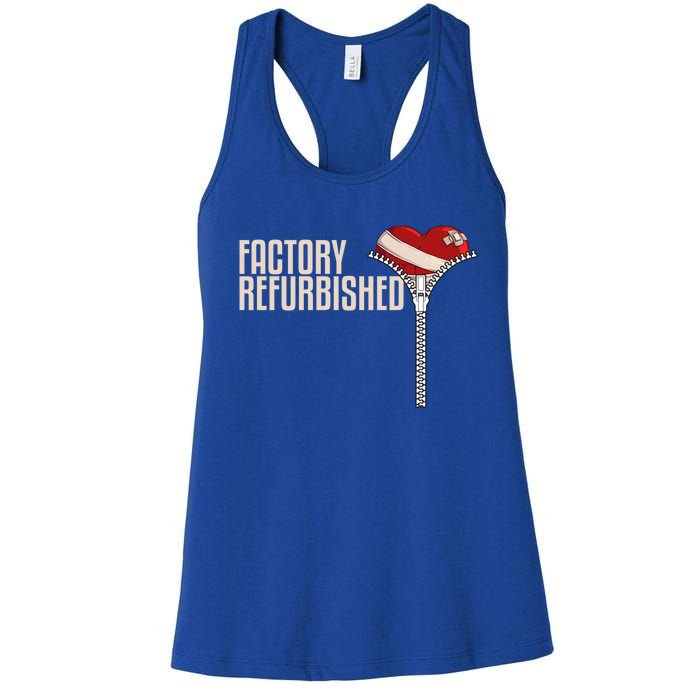 Funny Factory Refurbished Gift Open Heart Surgery Survivors Gift Women's Racerback Tank