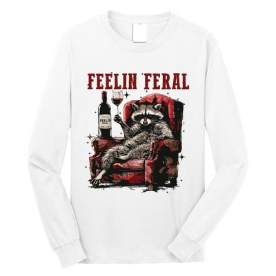 Feeling Feral Racoon Long Sleeve Shirt