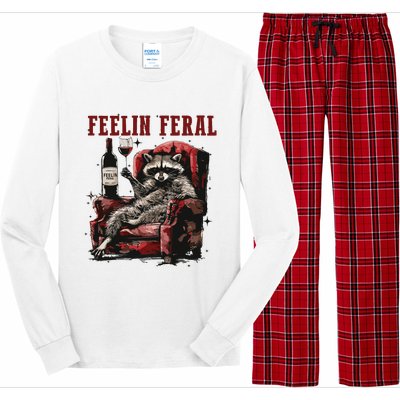 Feeling Feral Racoon Long Sleeve Pajama Set