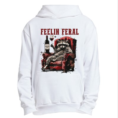 Feeling Feral Racoon Urban Pullover Hoodie