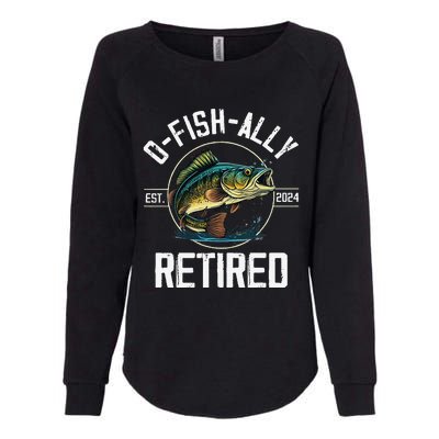 Fisherman Fishing Retirement Gift Ofishally Retired 2024 Womens California Wash Sweatshirt